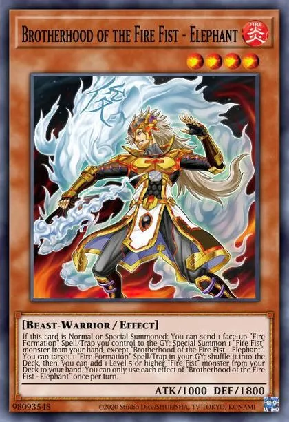 Brotherhood of the Fire Fist - Elephant | How to obtain, Decks & Usage Statistics | Duel Links Meta Brotherhood of the Fire Fist - Elephant | How to obtain, Decks & Usage Statistics | Duel Links Meta