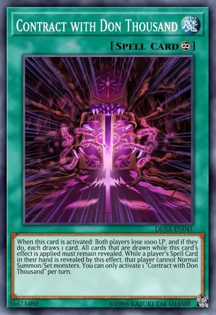 Contract with Don Thousand | How to obtain, Decks & Usage Statistics | Master Duel Meta Contract with Don Thousand | How to obtain, Decks & Usage Statistics | Master Duel Meta