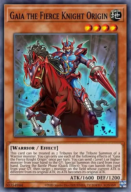 Gaia the Fierce Knight Origin | How to obtain, Decks & Usage Statistics |  Duel Links Meta