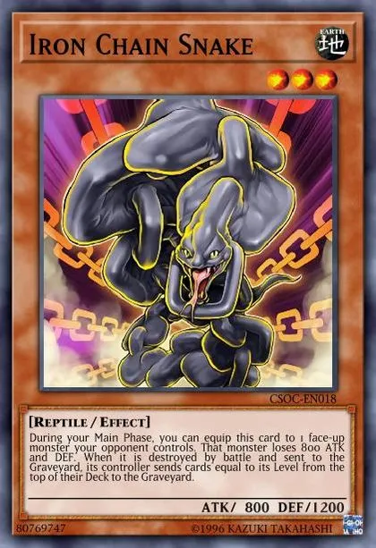 Iron Chain Snake | How to obtain, Decks & Usage Statistics | Duel Links Meta