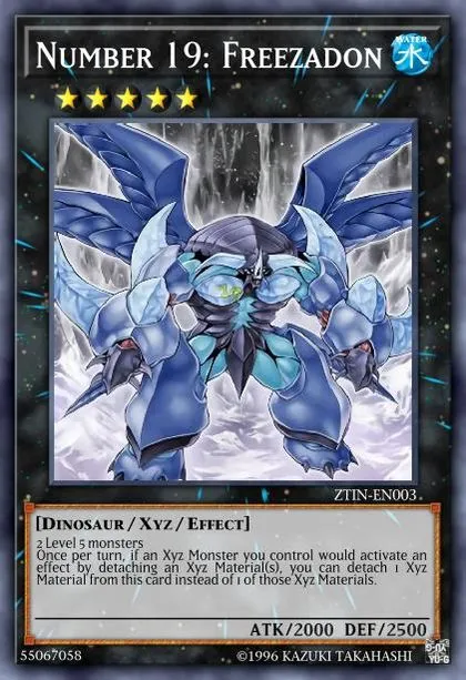 yugioh dinosaur xyz cards Complete Custom Deck for Yu-Gi-Oh! destroy that opponents monster Number 19: Freezadon | How