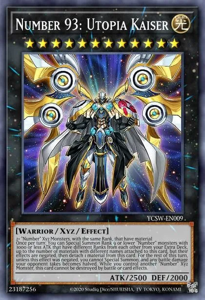 Number 93: Utopia Kaiser | How to obtain, Decks & Usage Statistics