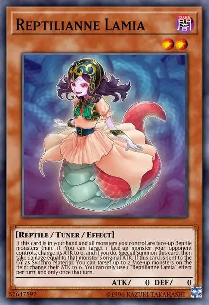 Reptilianne Lamia | How to obtain, Decks & Usage Statistics | Duel Links  Meta