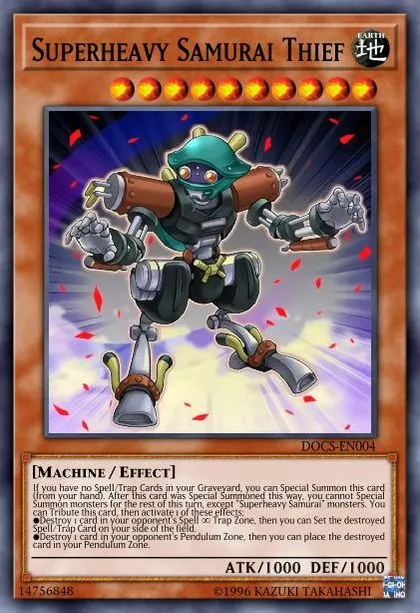 Superheavy Samurai Thief | How to obtain, Decks & Tournament Usage  Statistics | Yu-Gi-Oh! Meta