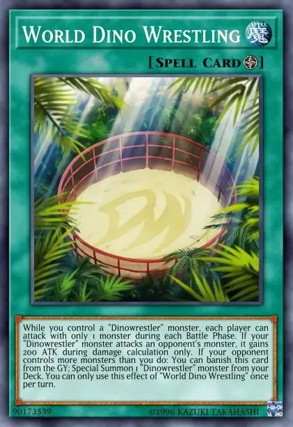 yugioh dinowrestler cards YuGiOh Dark Neostorm Common Dinowrestler Eskrimamenchi DANE-EN006
