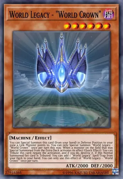 world legacy deck yugioh Complete Custom for Yu-Gi-Oh! TRAP /Normal Trap Description The World Legacy - Chaos