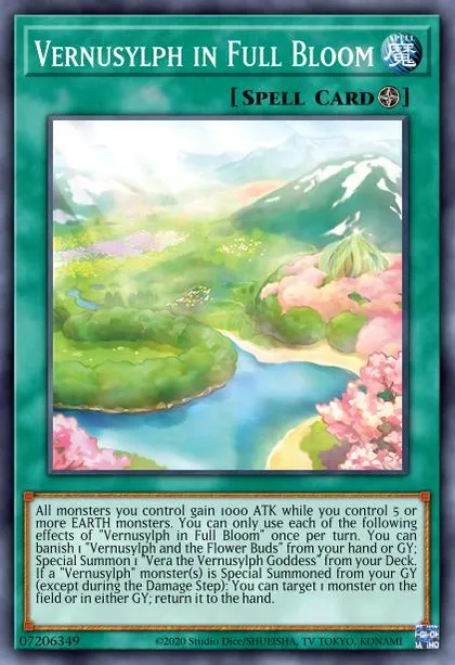 yugioh vernusylph deck OF THE FLOURISHING HILLS ASIA ENGLISH CR05-AE164 ULTRA RARE then you can Special Summon 1 EARTH monster from your GY Vernusylph Corolla | How to