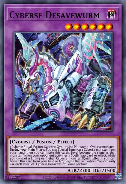 Cyberse Desavewurm | How to obtain, Decks & Tournament Usage Statistics | Yu-Gi-Oh! Meta Cyberse Desavewurm | How to obtain, Decks & Tournament Usage Statistics | Yu-Gi-Oh! Meta
