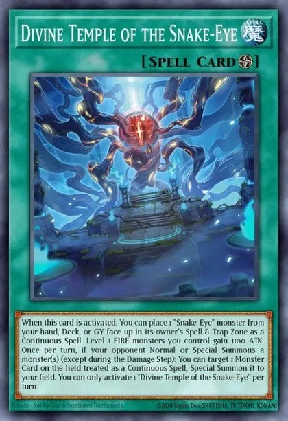 Divine Temple of the Snake-Eye | How to obtain, Decks & Tournament Usage Statistics | Yu-Gi-Oh! Meta Divine Temple of the Snake-Eye | How to obtain, Decks & Tournament Usage Statistics | Yu-Gi-Oh! Meta