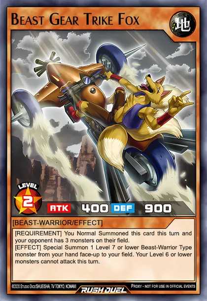 Beast Gear Trike Fox | How to obtain, Decks & Usage Statistics | Duel Links  Meta