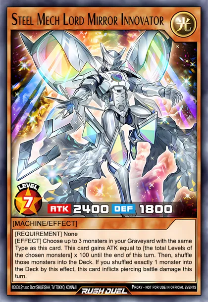 Steel Mech Lord Mirror Innovator | How to obtain, Decks & Usage Statistics  | Duel Links Meta