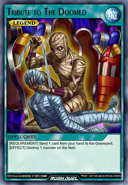 yugioh tribute spell cards Yu-Gi-Oh! - Tribute to The Doomed (DB1-EN165) - Dark Beginnings 1