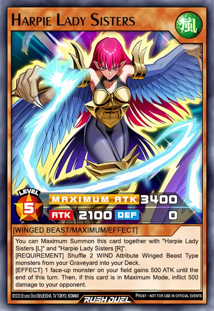 Harpie Lady Sisters | How to obtain, Decks & Usage Statistics | Duel Links  Meta
