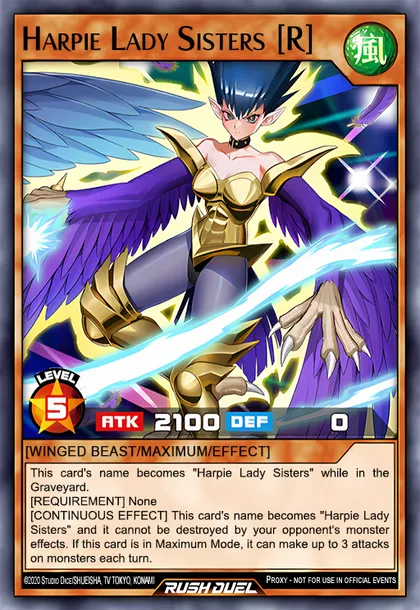 Harpie Lady Sisters (R) | How to obtain, Decks & Usage Statistics | Duel  Links Meta