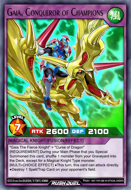 Gaia, Conqueror of Champions | How to obtain, Decks & Usage Statistics | Duel  Links Meta
