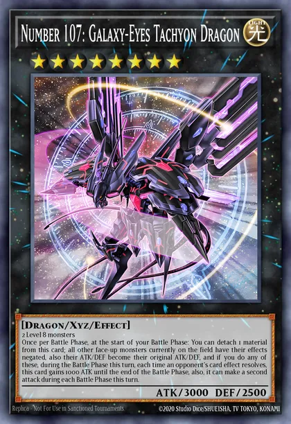 Number 107: Galaxy-Eyes Tachyon Dragon | How to obtain, Decks