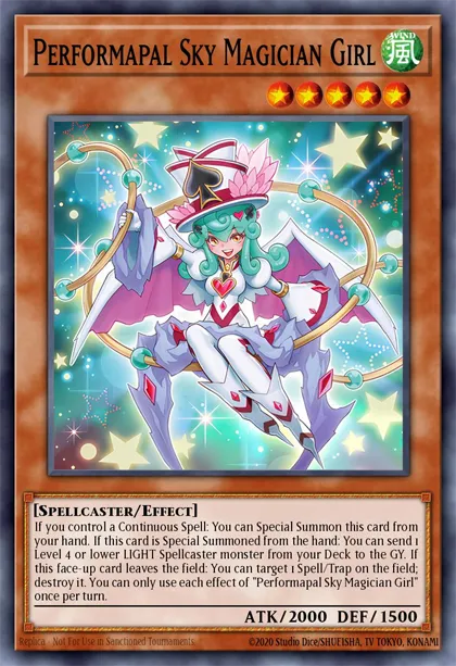 Performapal Sky Magician Girl | How to obtain, Decks & Usage Statistics |  Master Duel Meta