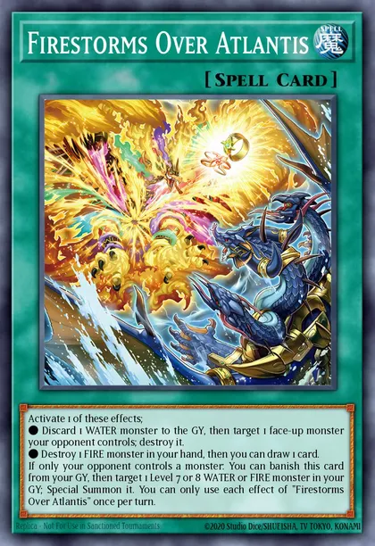 Firestorms Over Atlantis | How to obtain, Decks & Tournament Usage  Statistics | Yu-Gi-Oh! Meta