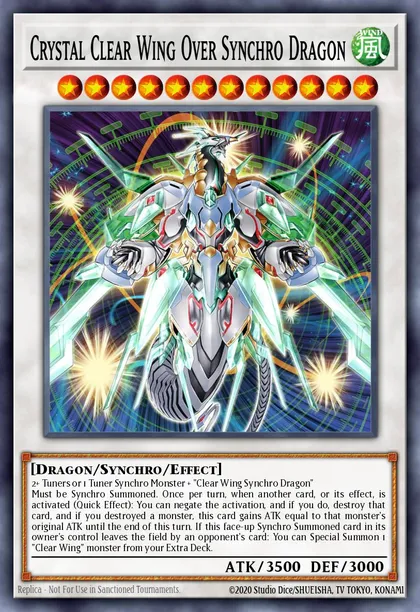 Crystal Clear Wing Over Synchro Dragon | How to obtain, Decks & Usage  Statistics | Master Duel Meta