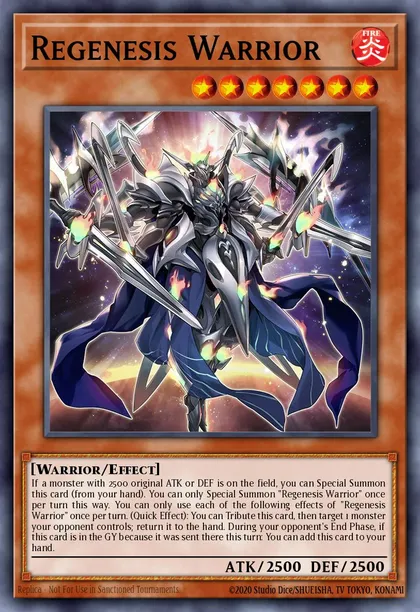 Regenesis Warrior | How to obtain, Decks & Tournament Usage Statistics |  Yu-Gi-Oh! Meta