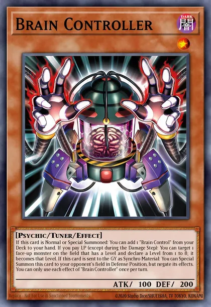 Brain Controller | How to obtain, Decks & Tournament Usage Statistics |  Yu-Gi-Oh! Meta