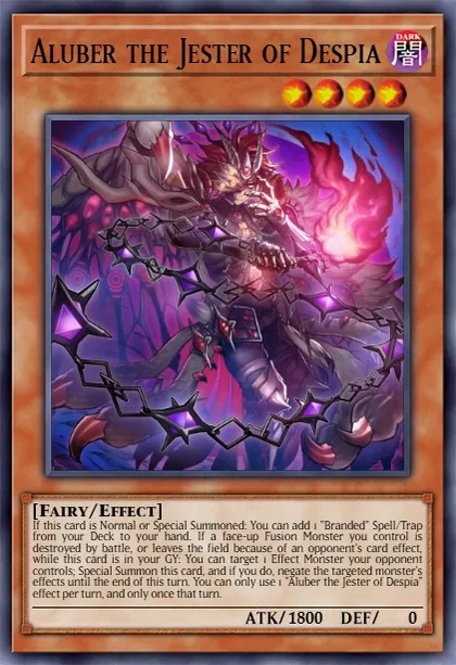 despia yugioh cards Aluber the Jester of [MP22-EN123] Prismatic Secret Rare If this card in your hand or field is used as Fusion Material Despian Tragedy - THE CHRONICLES