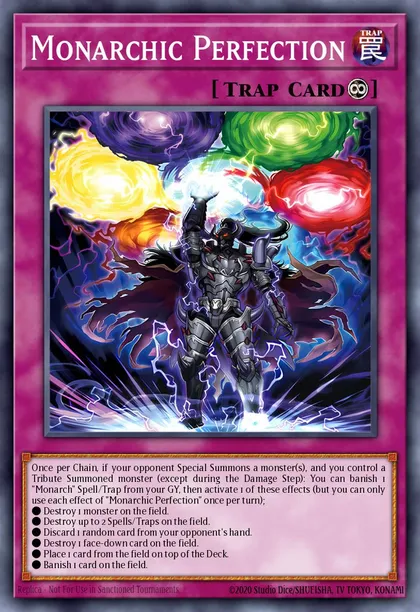 Monarchic Perfection | How to obtain, Decks & Tournament Usage Statistics |  Yu-Gi-Oh! Meta