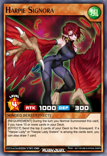 Harpie Signora | How to obtain, Decks & Usage Statistics | Duel Links Meta