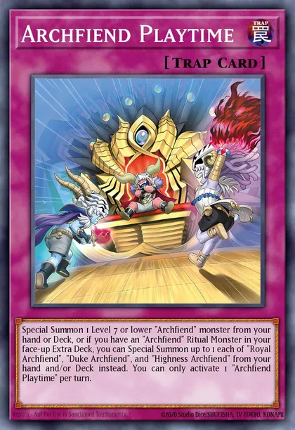 Archfiend Playtime | How to obtain, Decks & Tournament Usage Statistics | Yu-Gi-Oh! Meta Archfiend Playtime | How to obtain, Decks & Tournament Usage Statistics | Yu-Gi-Oh! Meta