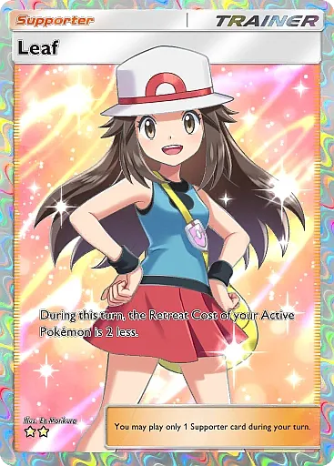 Leaf | How to obtain, Abilities & Decks | Pokémon Meta